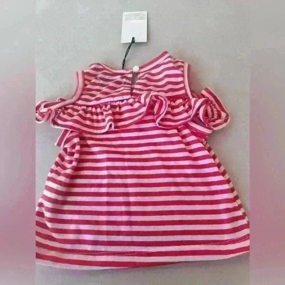 Girl’s baby  T-Shirt Size 12 Months Striped 7 For All Mankind - Picture 4 of 8